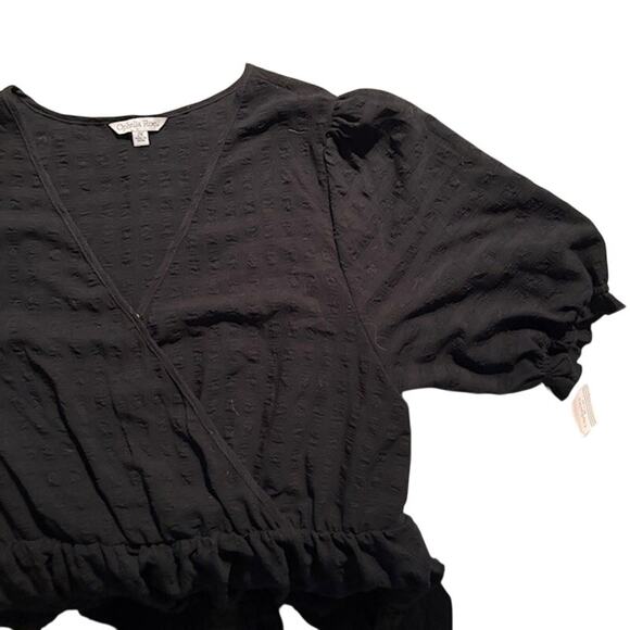 Ophelia Roe Womens 2X Black Sleeve Boho Goth Tiered Maxi NWT - Picture 9 of 13